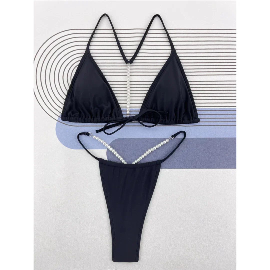 Bikini z perełkami na plecach i biodrach - Image 5