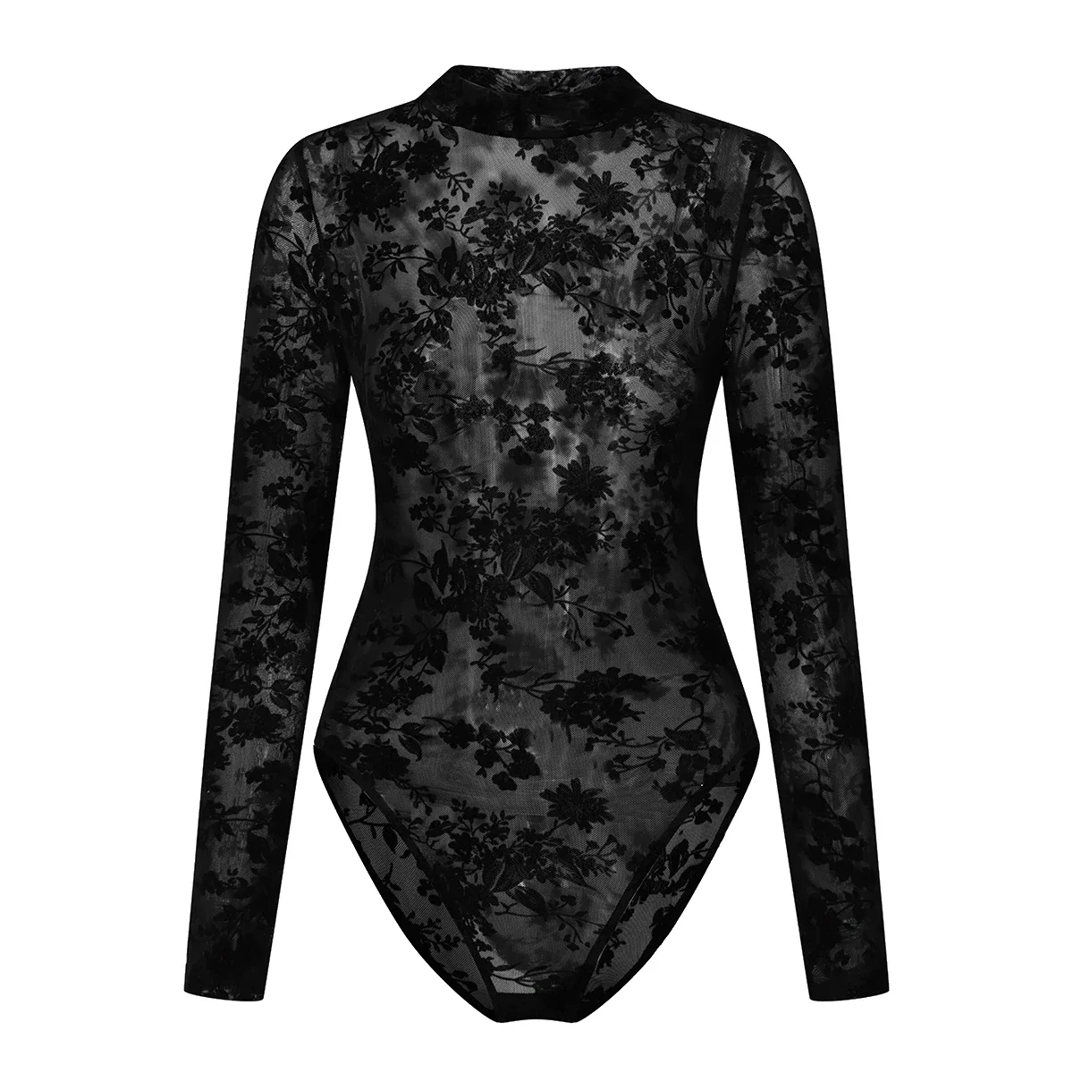 Body z długim rękawem w kwiaty - Image 4