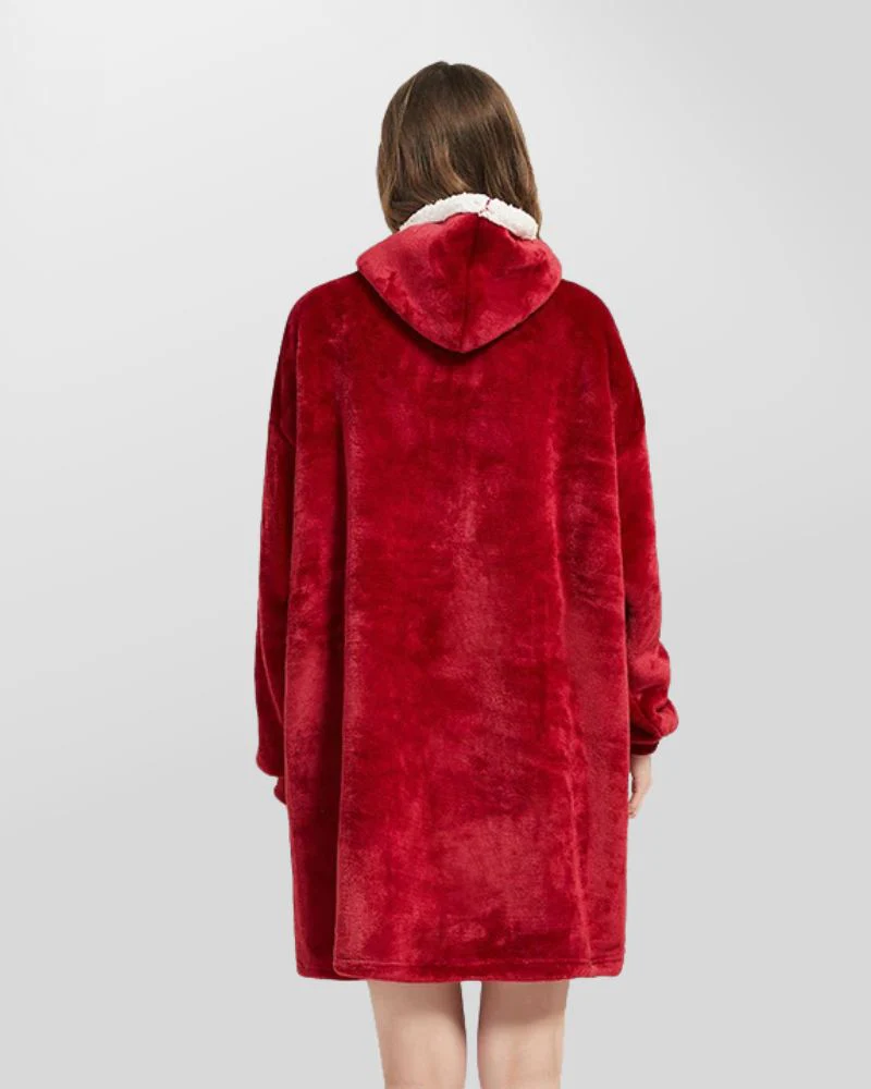 Ciepła kocobluza z kapturem i kieszonką - Image 7
