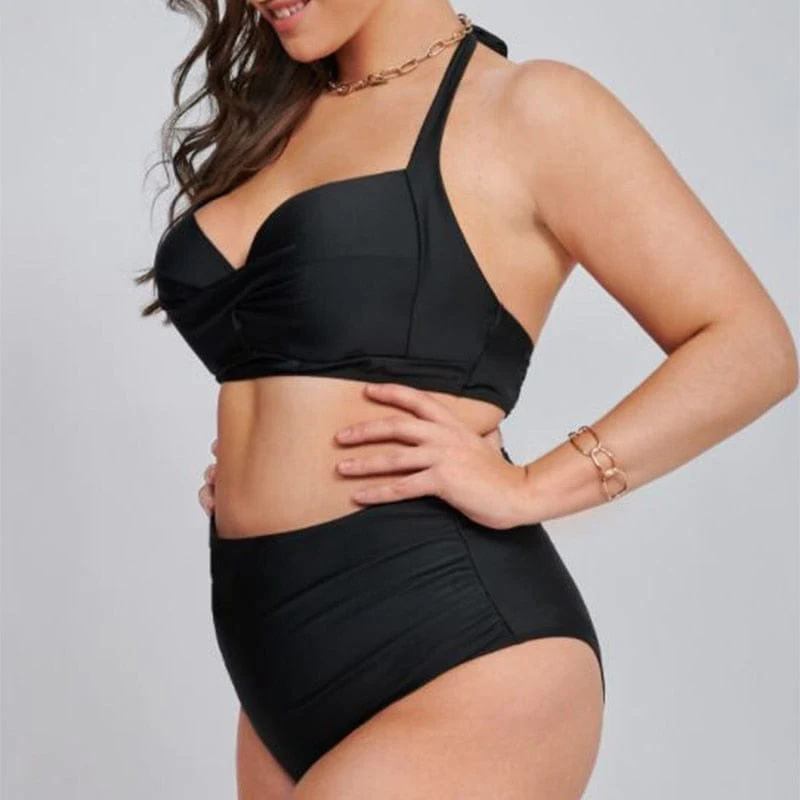 Bikini plus size z figami o wysokim stanie - Image 2