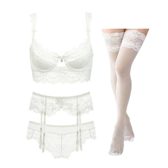 Komplet bielizny koronkowej z koronkowym biustonoszem typu bralette - Image 6