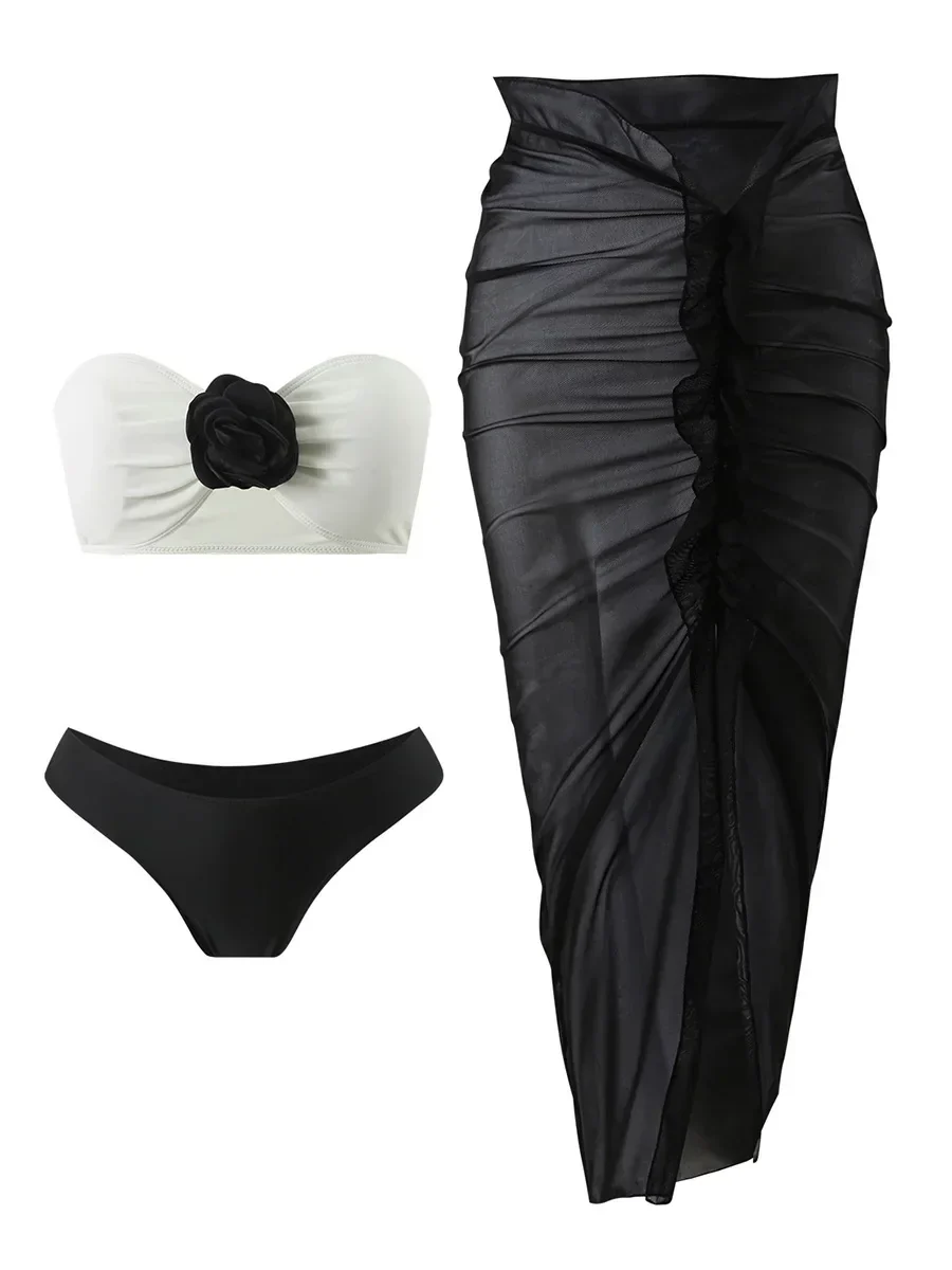 Dwuczęściowy strój kąpielowy z elegancką spódnicą - Image 5