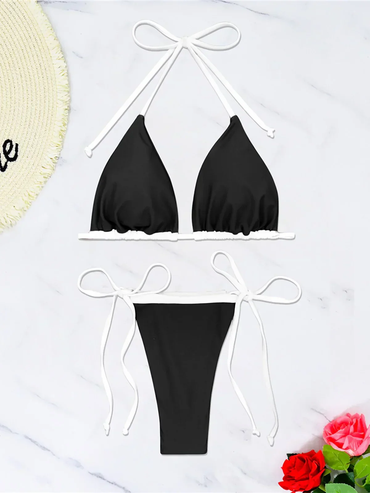 Dwuczęściowy strój kąpielowy z klasycznym wiązaniem bikini - Image 8
