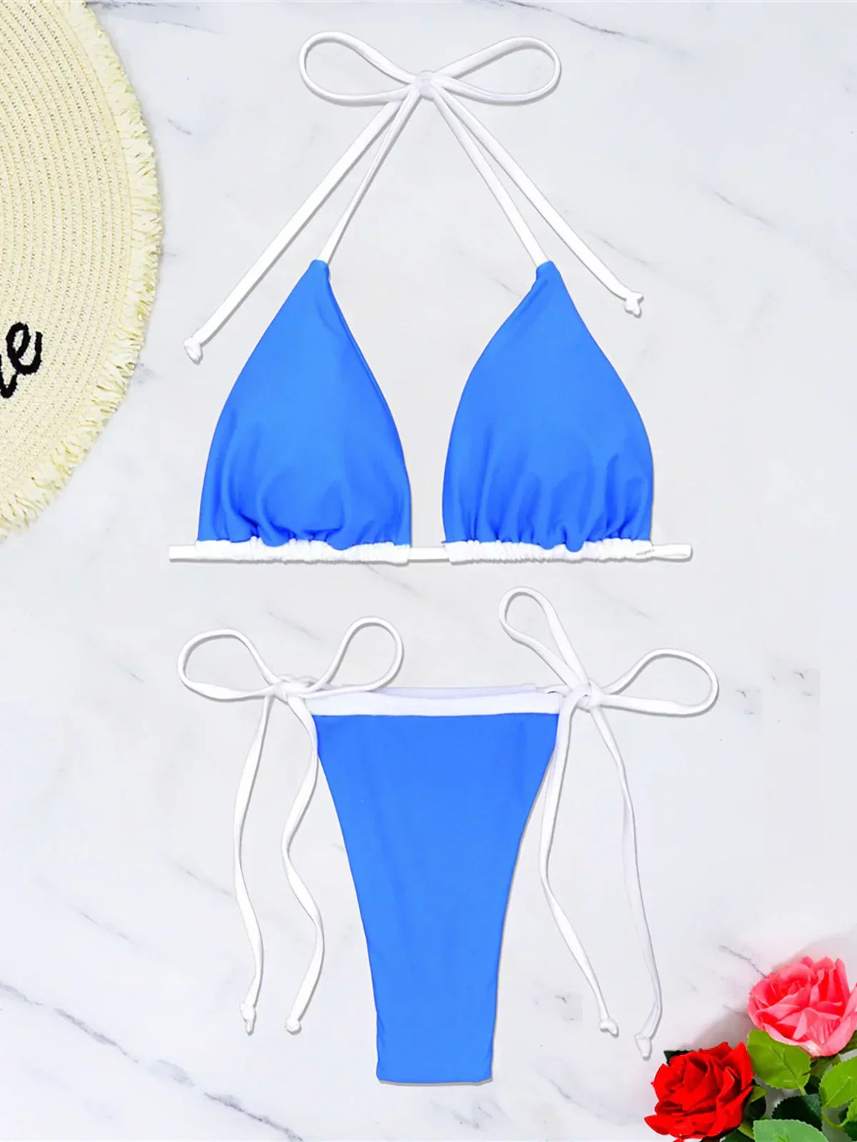 Dwuczęściowy strój kąpielowy z klasycznym wiązaniem bikini - Image 9