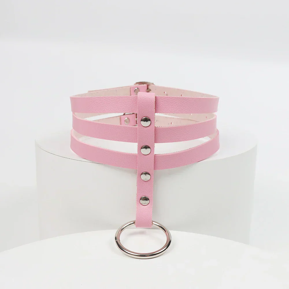Choker w motywie harnessu z regulowanymi paskami - Image 12