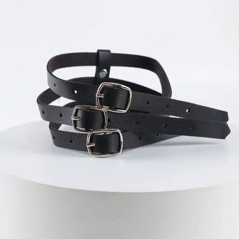 Choker w motywie harnessu z regulowanymi paskami - Image 2