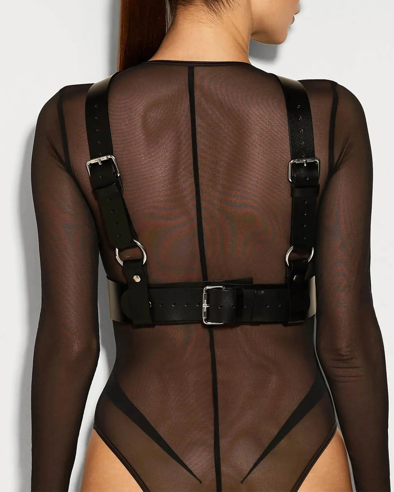 Harness z regulowanymi paskami i metalowymi klamrami - Image 3