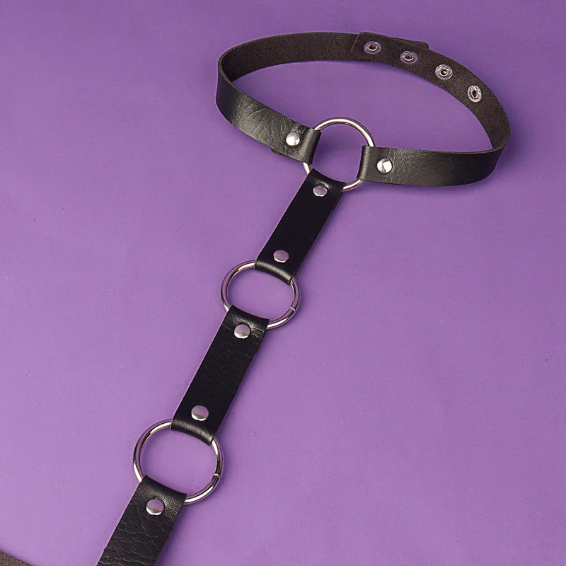 Harness na biust z metalowymi pierścieniami - Image 2