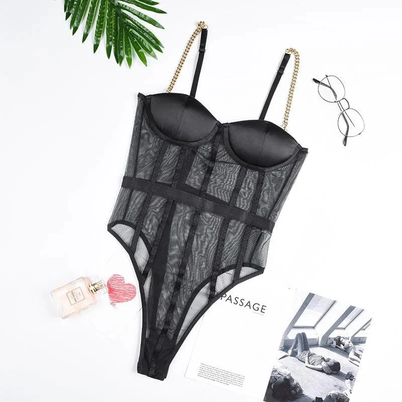 Klasyczne body z łańcuszkami - Image 6