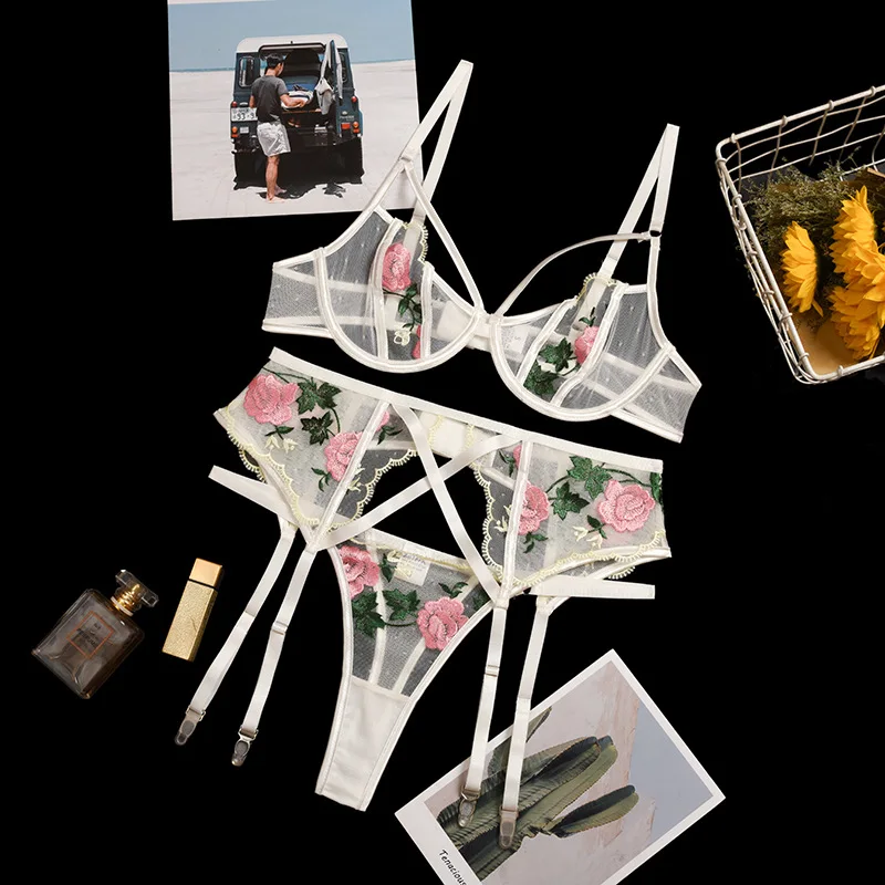Komplet bielizny koronkowy z haftem - Image 6
