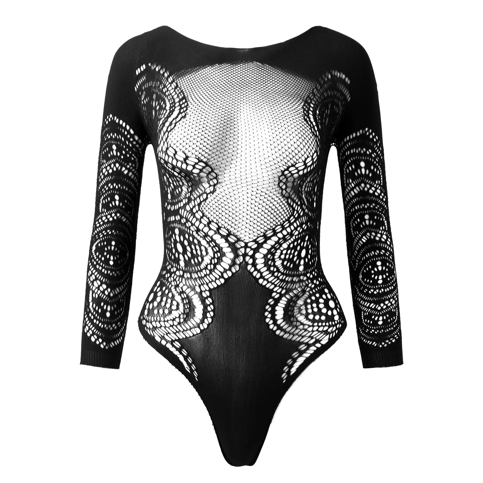 Koronkowe body z długim rękawem - Image 4