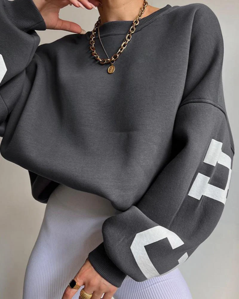 Luźna bluza oversize crewneck - Image 16