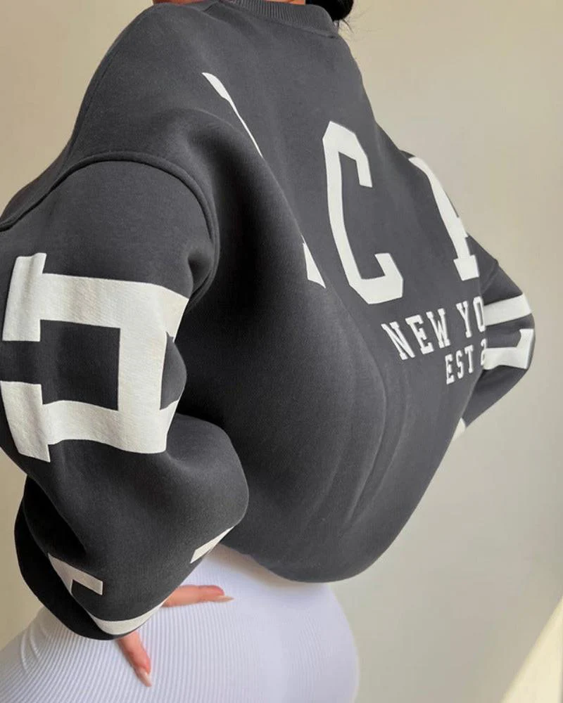 Luźna bluza oversize crewneck - Image 18