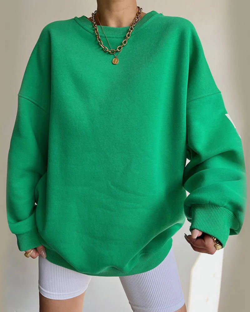 Luźna bluza oversize crewneck - Image 3
