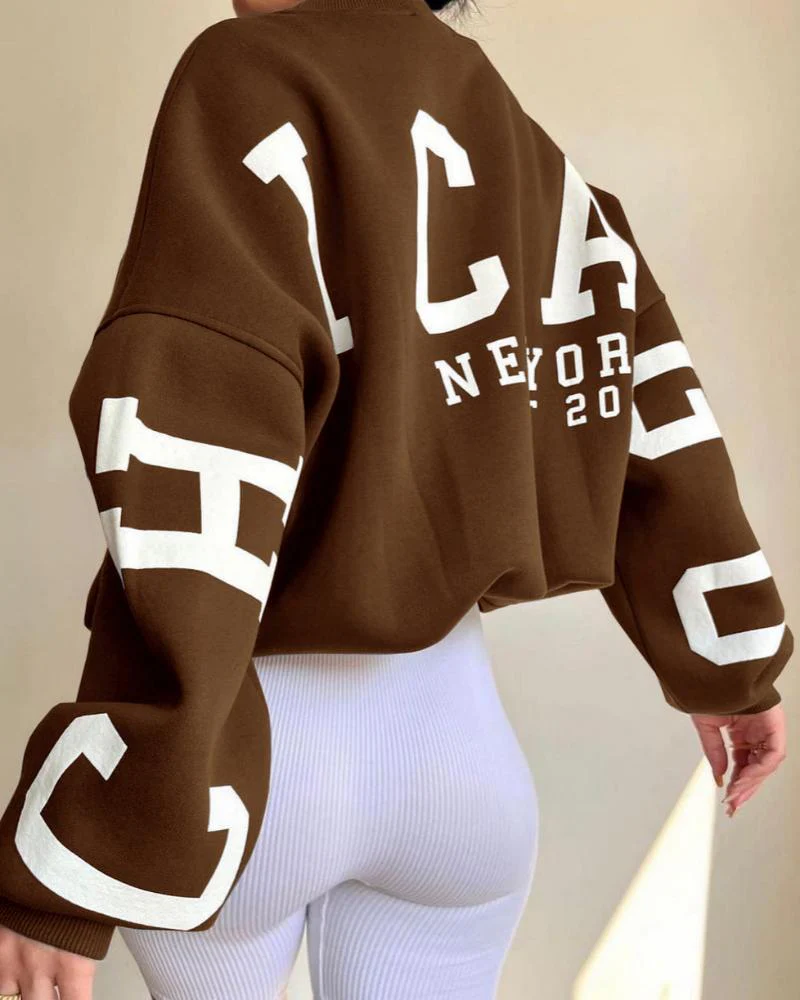 Luźna bluza oversize crewneck - Image 7