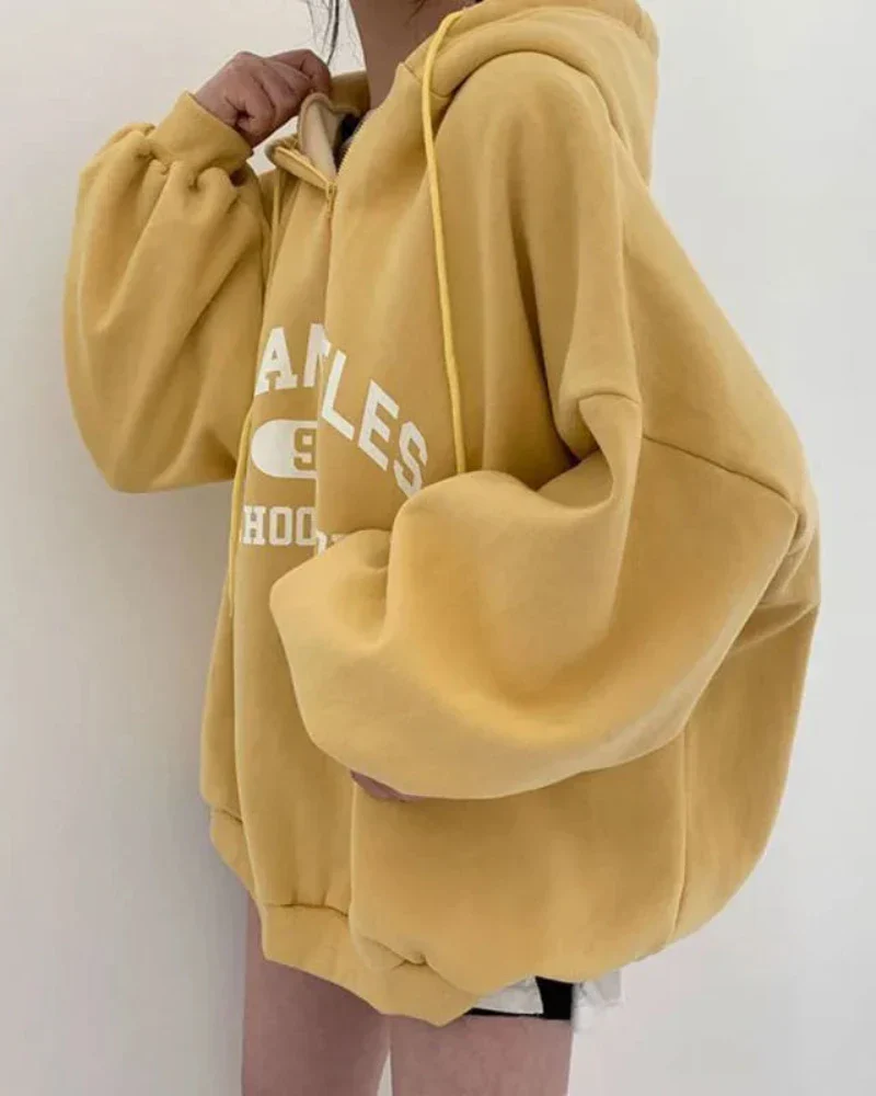 Luźna bluza oversize z napisem Los Angeles - Image 6