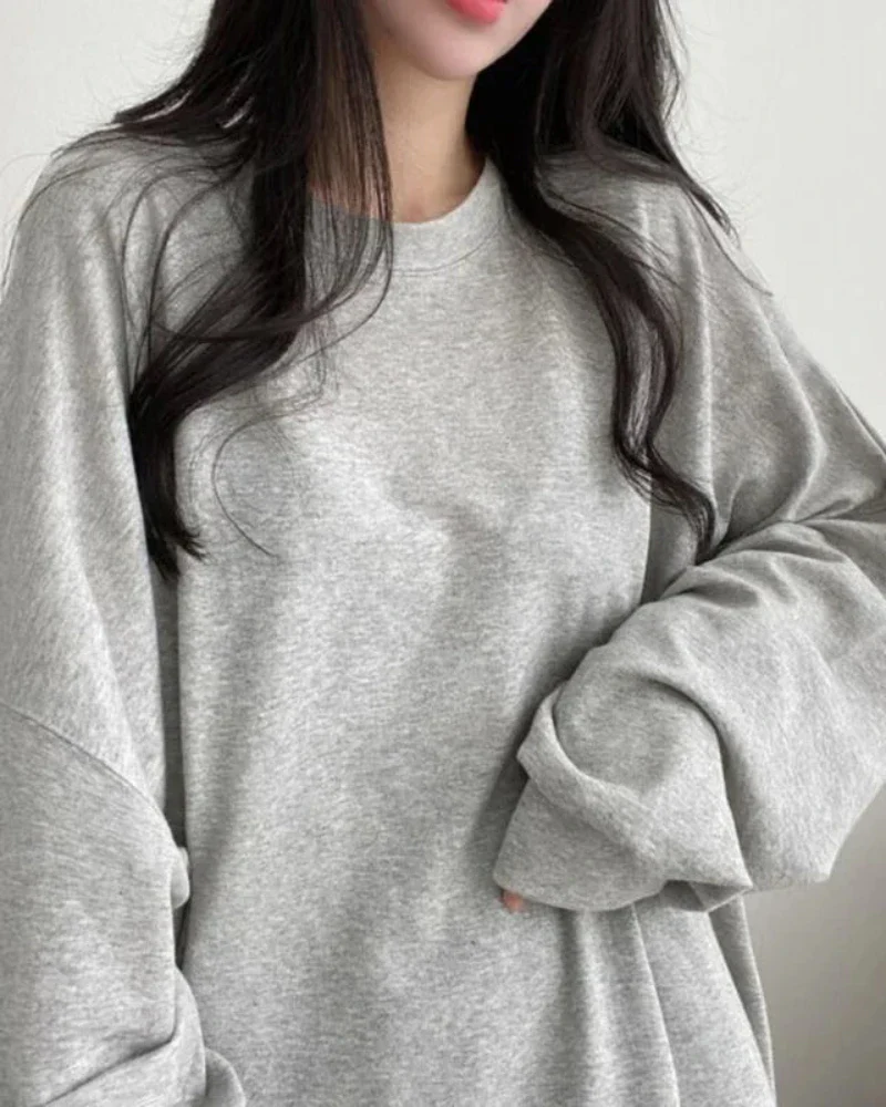 Luźna jednolita bluza oversize - Image 6