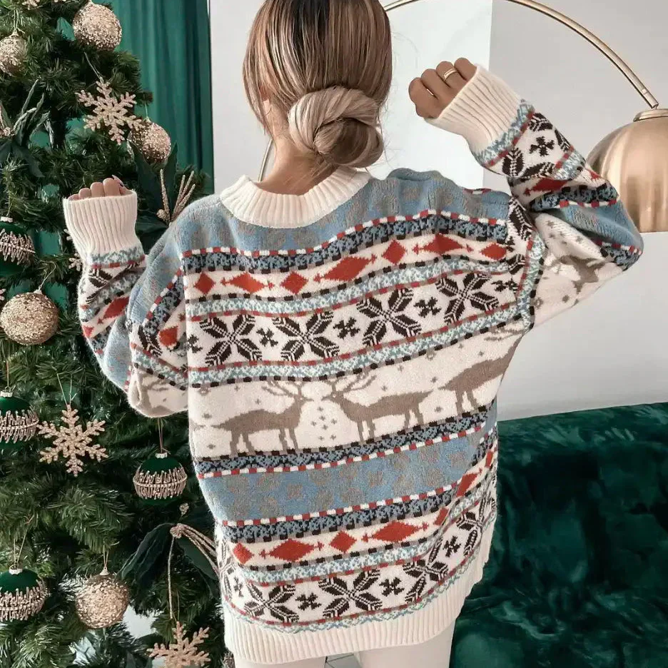 Mięsisty sweter z motywem zimowym - Image 3