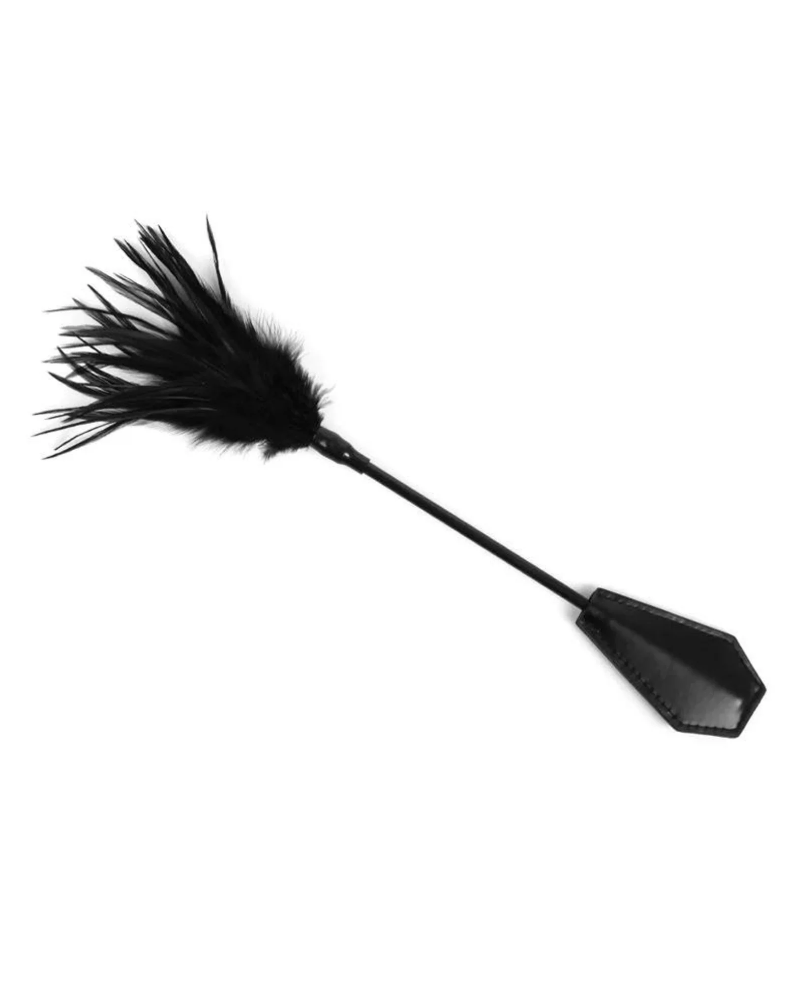 Packa z delikatnymi piórami i skórzanym zakończeniem - Image 3