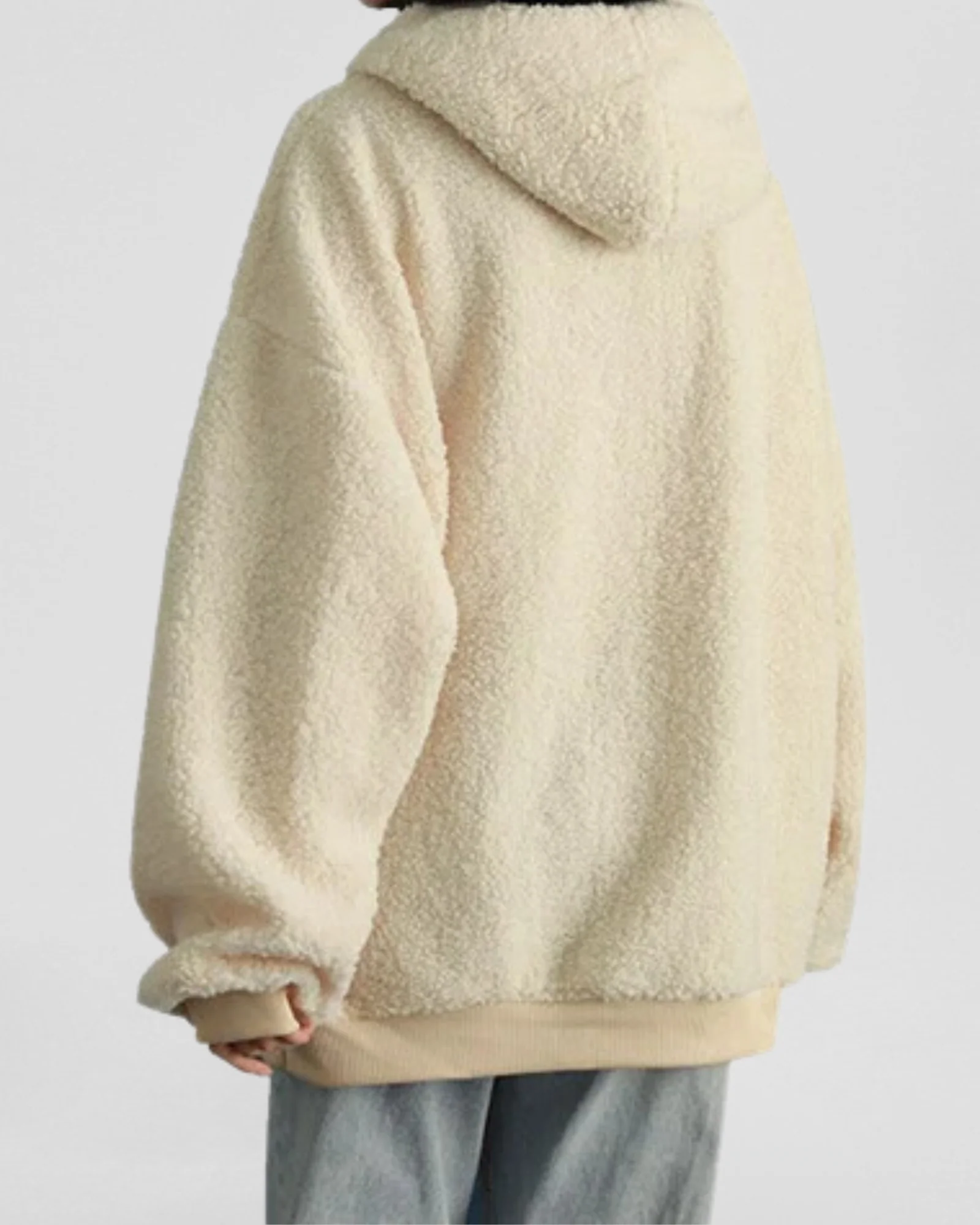 Puchata bluza oversize z kapturem - Image 4