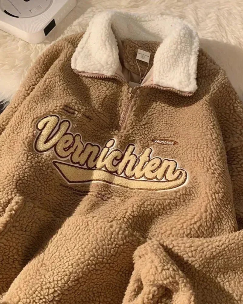 Puchata bluza oversize z wysoką stójką - Image 2