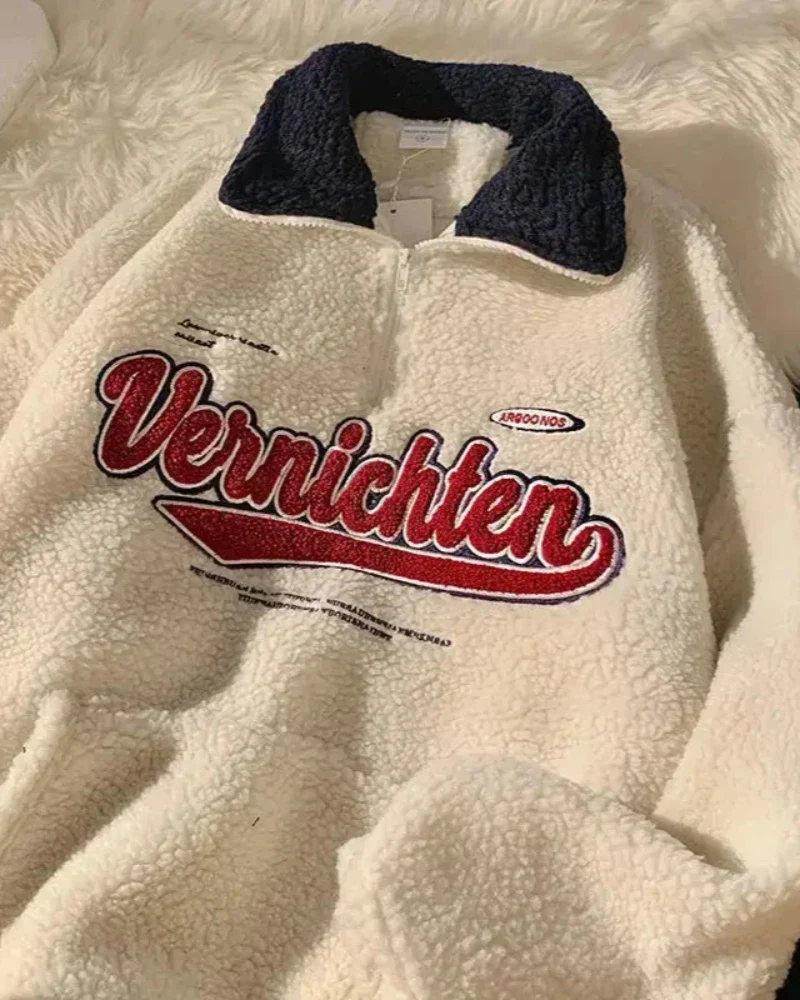 Puchata bluza oversize z wysoką stójką - Image 4