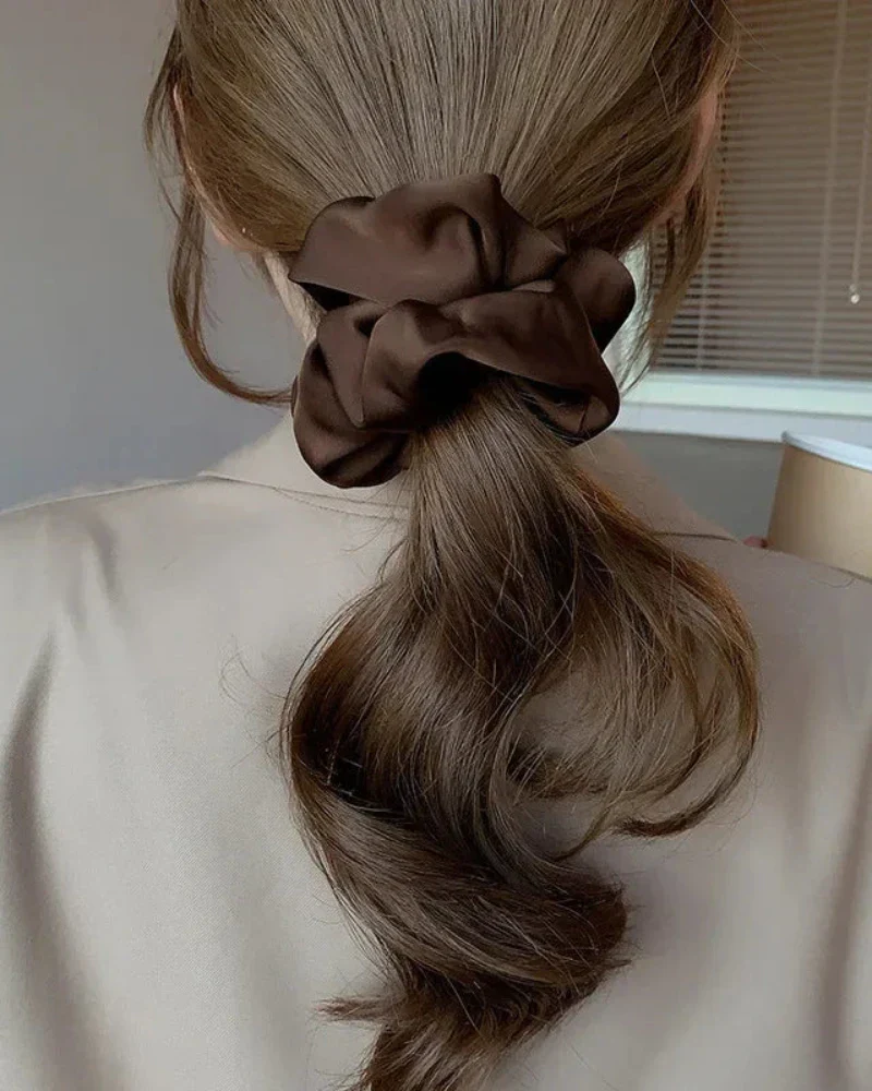 Satynowa frotka do włosów scrunchie - Image 6