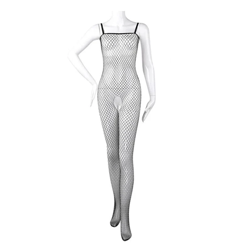 Siateczkowe bodystocking z ramiączkami - Image 3