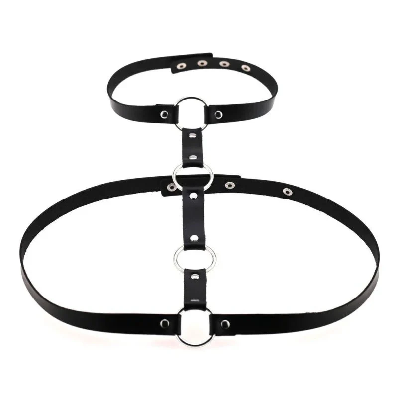 Skórzany harness do biustonosza - Image 2