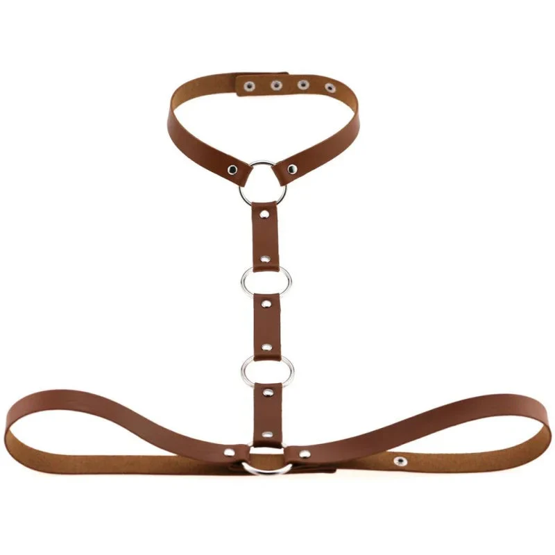 Skórzany harness do biustonosza - Image 5