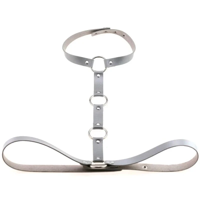 Skórzany harness do biustonosza - Image 7