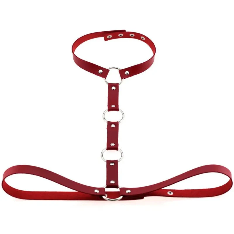 Skórzany harness do biustonosza - Image 8