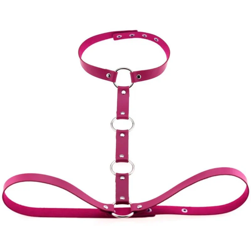 Skórzany harness do biustonosza - Image 9