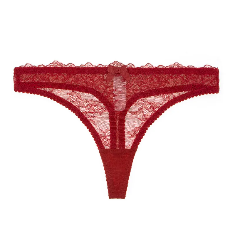 Stringi koronkowe z kokardką - Image 4