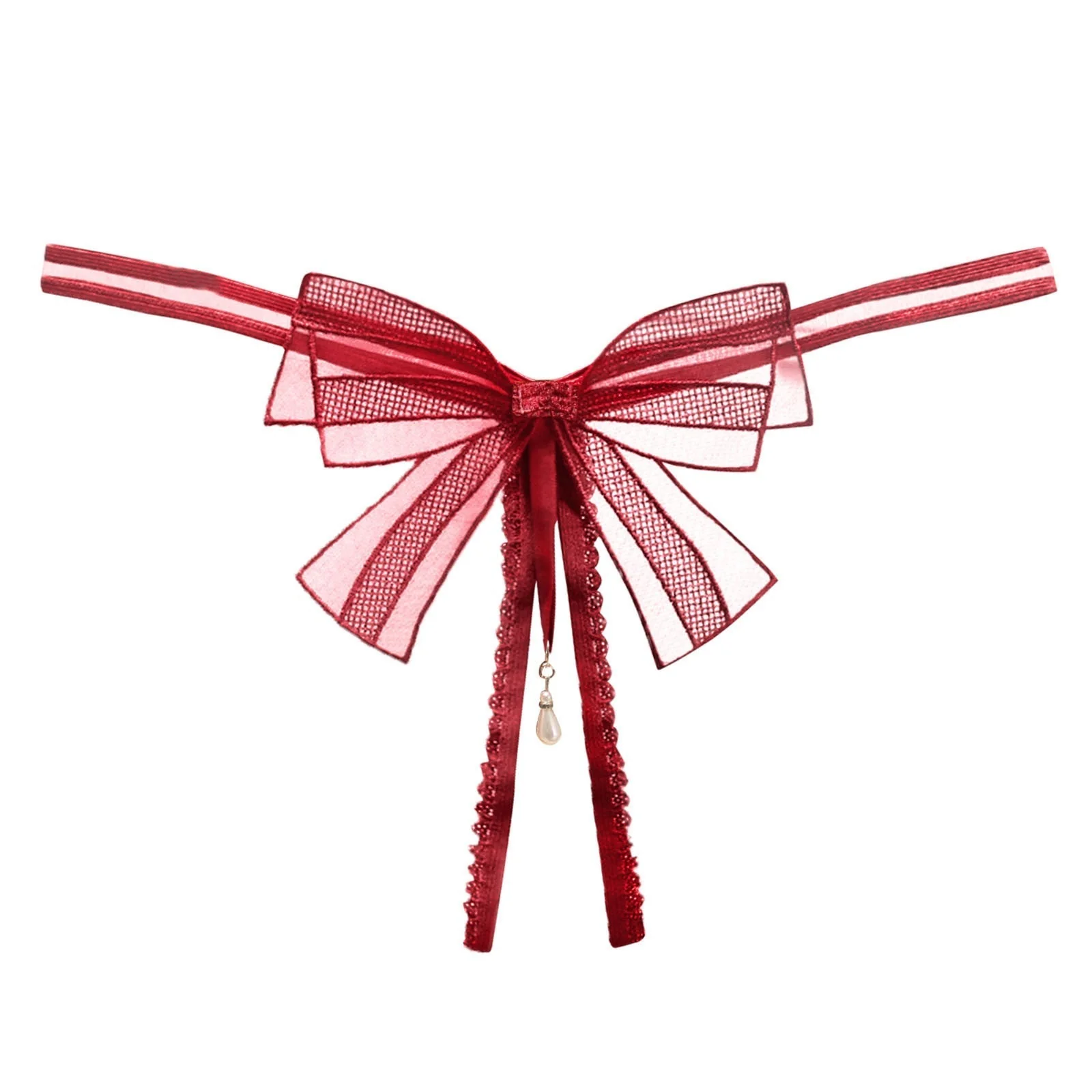 Otwarte stringi z perełką - Image 3