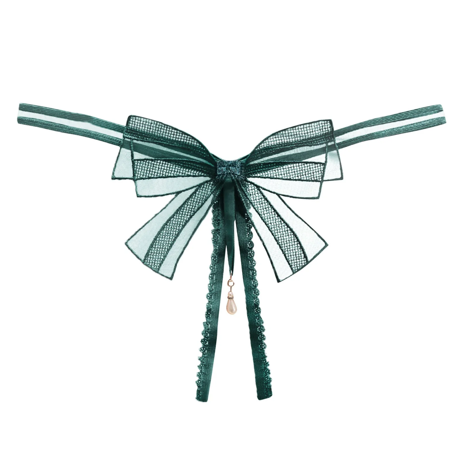 Otwarte stringi z perełką - Image 6