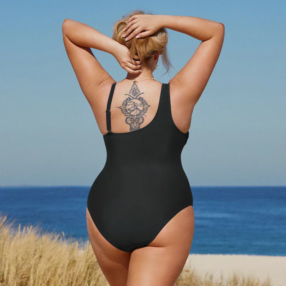 Strój kąpielowy plus size z asymetrycznym krojem - Image 2