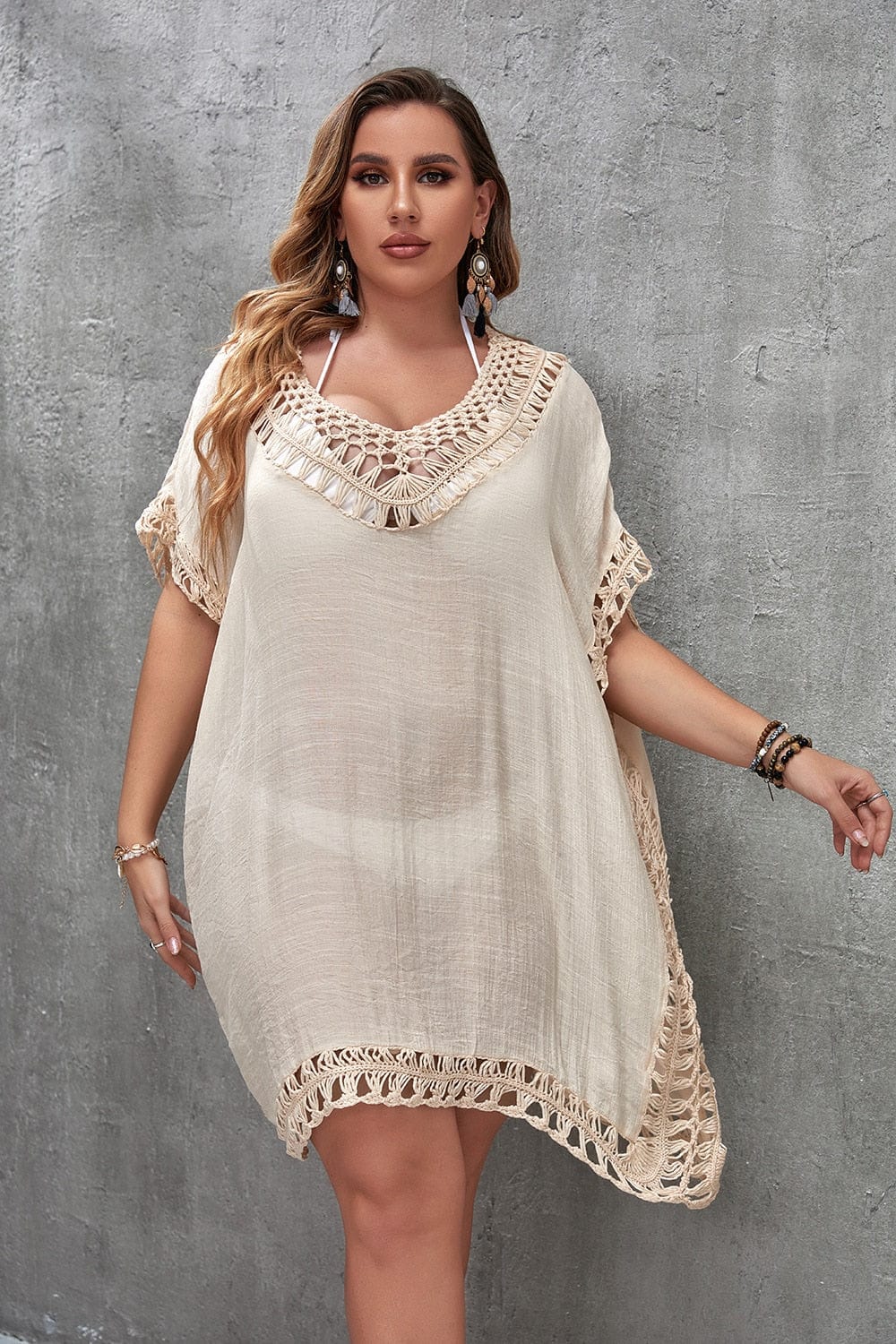 Suknia plażowa plus size z rozcięciem po boku - Image 10