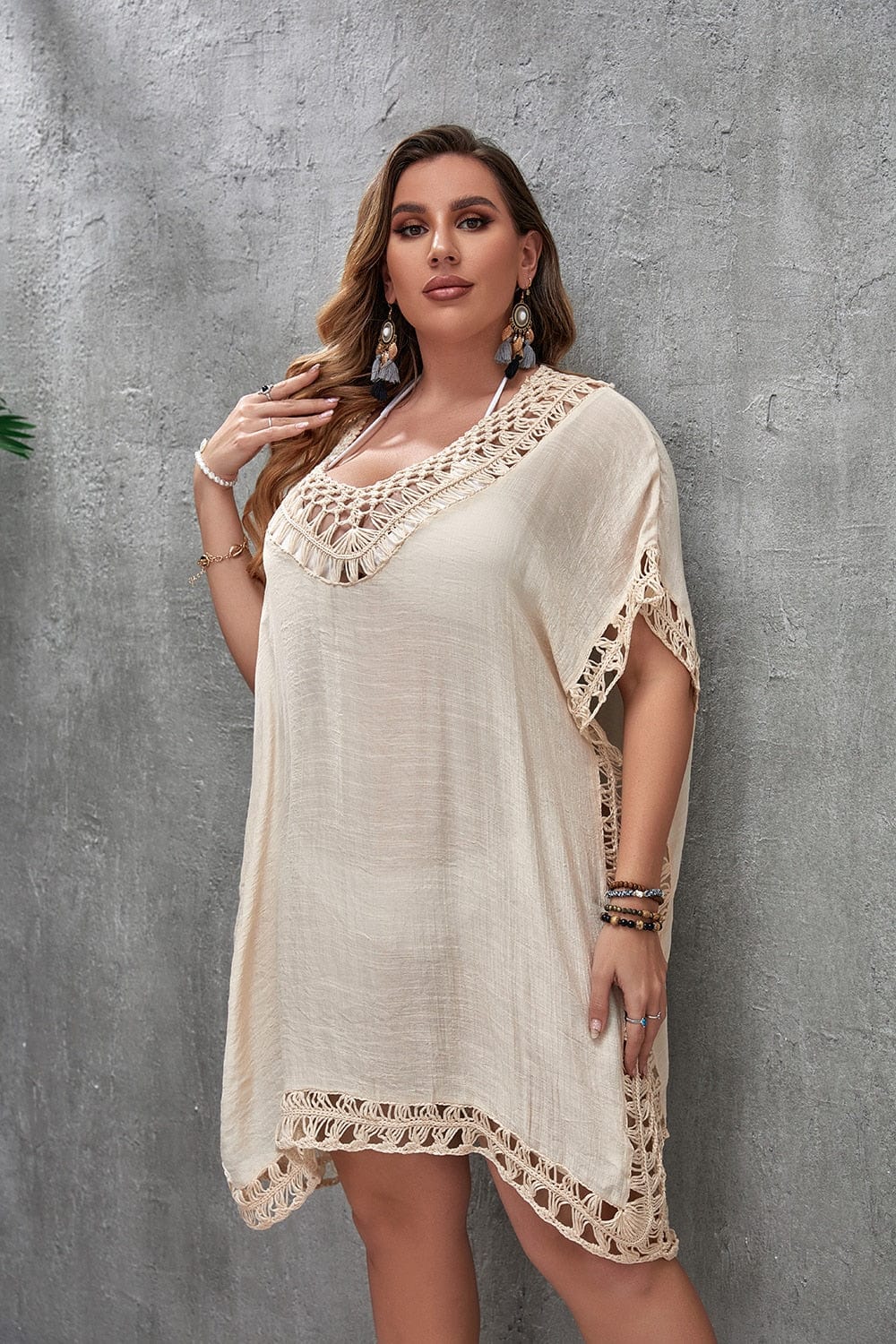 Suknia plażowa plus size z rozcięciem po boku - Image 11