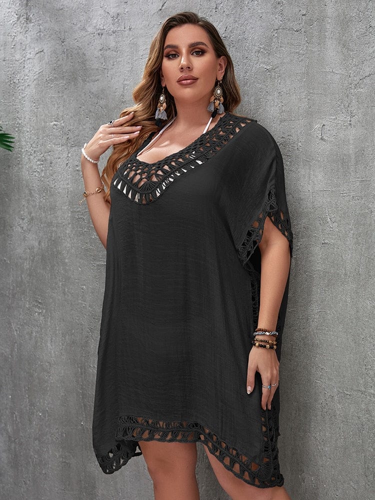 Suknia plażowa plus size z rozcięciem po boku - Image 5