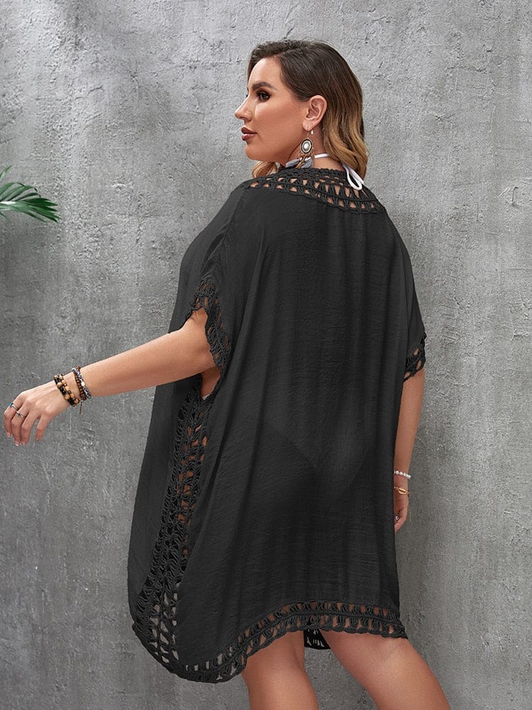Suknia plażowa plus size z rozcięciem po boku - Image 6
