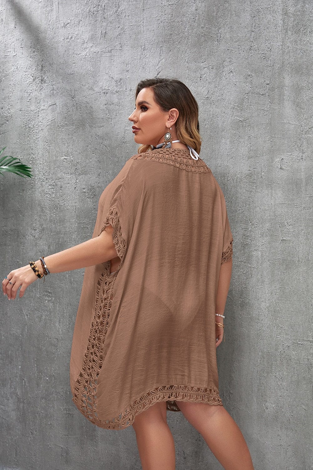 Suknia plażowa plus size z rozcięciem po boku - Image 9