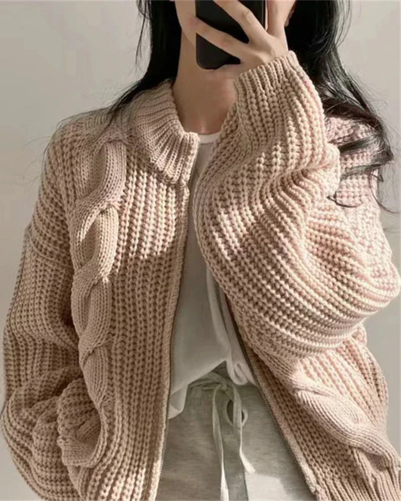 Sweterkowa bluza oversize rozpinana - Image 7