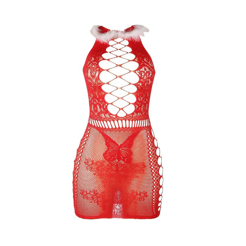 Świąteczne bodystocking z wycięciami - Image 6