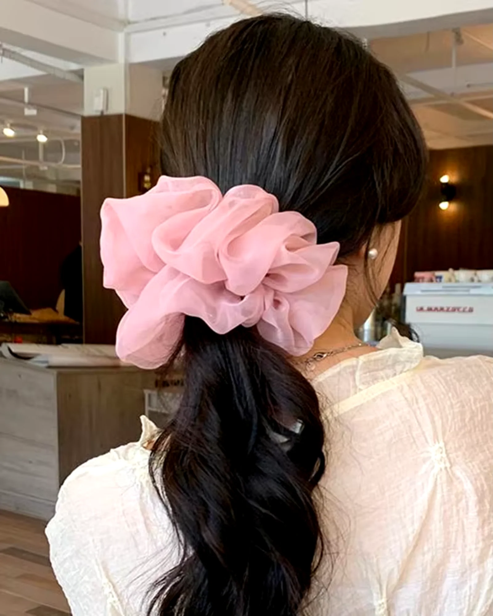 Szyfonowa gumka do włosów scrunchie - Image 2