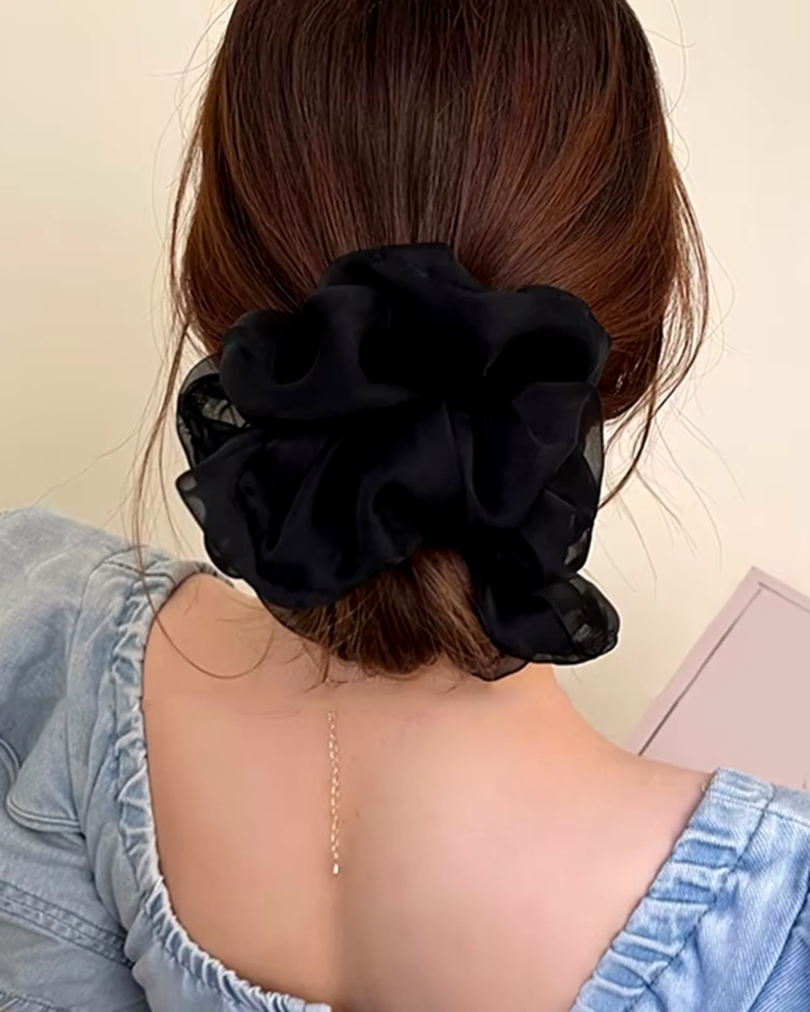 Szyfonowa gumka do włosów scrunchie - Image 4