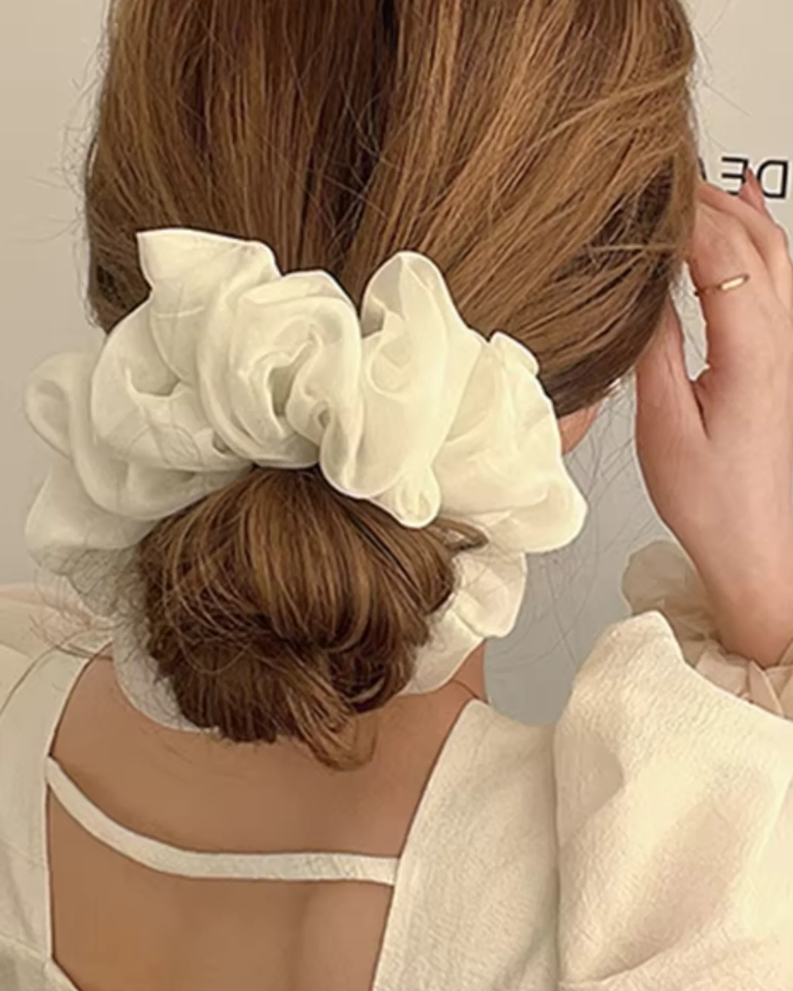 Szyfonowa gumka do włosów scrunchie - Image 6