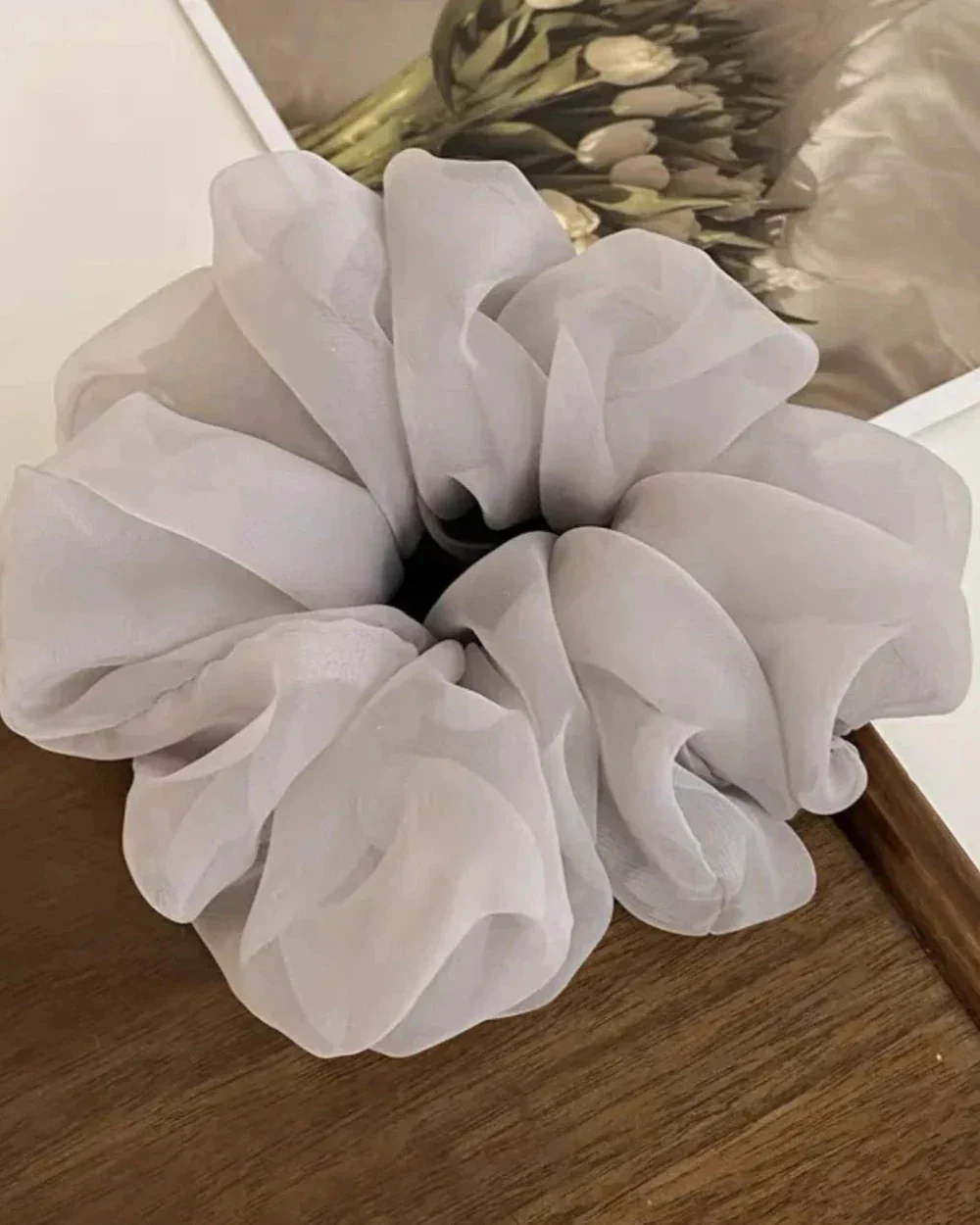 Szyfonowa gumka do włosów scrunchie - Image 7