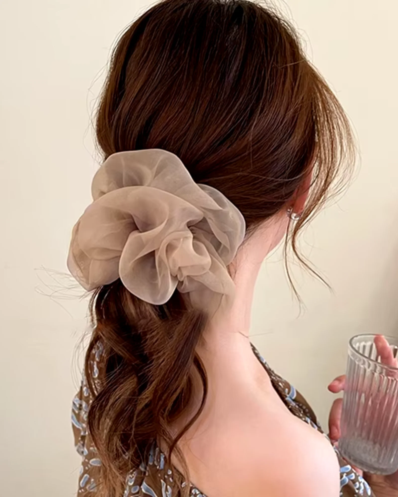 Szyfonowa gumka do włosów scrunchie - Image 9