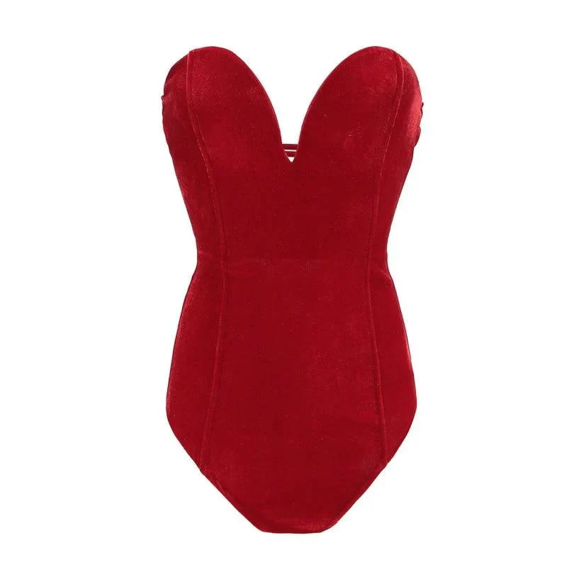 Welurowe body z wiązaniem - Image 11